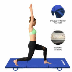 Tri Folding Mat Exercise 2" Thick Gymnastic Training Workout Non Slip Yoga Gym