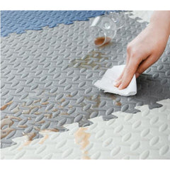Soft Foam Interlocking Kids Floor Mat - Black & Grey, Extra Thick - 60x60x1.2cm