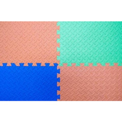 Soft Foam Interlocking Kids Floor Mat - Black & Grey, Extra Thick - 60x60x1.2cm