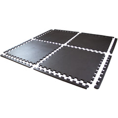 Soft Foam Interlocking Kids Floor Mat - Black & Grey, Extra Thick - 60x60x1.2cm