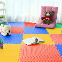 Soft Foam Interlocking Kids Floor Mat - Black & Grey, Extra Thick - 60x60x1.2cm