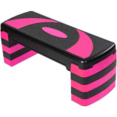 Ladies Pink Aerobic Stepper Adjustable Yoga Blocks Women Fitness Cardio Exercise