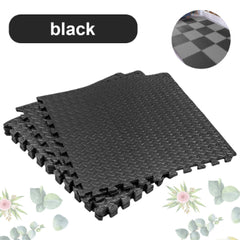 Soft Foam Interlocking Kids Floor Mat - Black & Grey, Extra Thick - 60x60x1.2cm