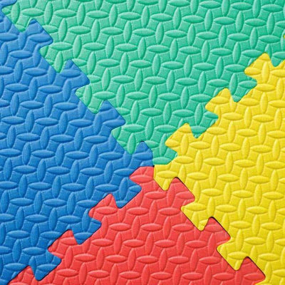 Soft Foam Interlocking Kids Floor Mat - Black & Grey, Extra Thick - 60x60x1.2cm