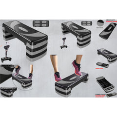 Ladies Pink Aerobic Stepper Adjustable Yoga Blocks Women Fitness Cardio Exercise