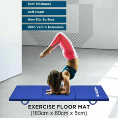 2-Inch Thick Foam Tri Folding Mat: Perfect for Workouts, Gymnastics, Pilates, and More