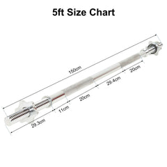 AJX 4ft 5ft Olympic Barbell Bar - Standard Weight Bar Weight Lifting Barbell for 2 Inch Weights Plates with Collars