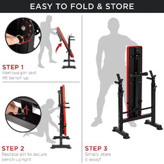 AJX Home Gym Multi-Functional Weight Bench Rack